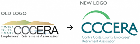 Old CCCERA logo and new CCCERA logo